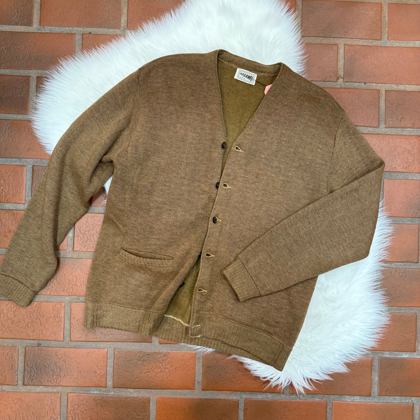 Vintage 1960s "Haband" Academia Wool Cardigan