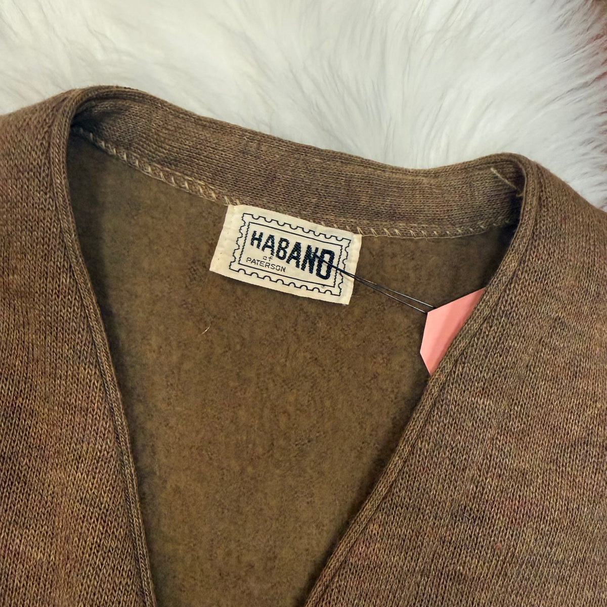 Vintage 1960s "Haband" Academia Wool Cardigan