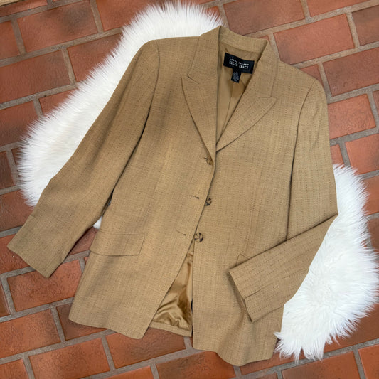 Ellen Tracy Vintage Designer Wool Blend Blazer