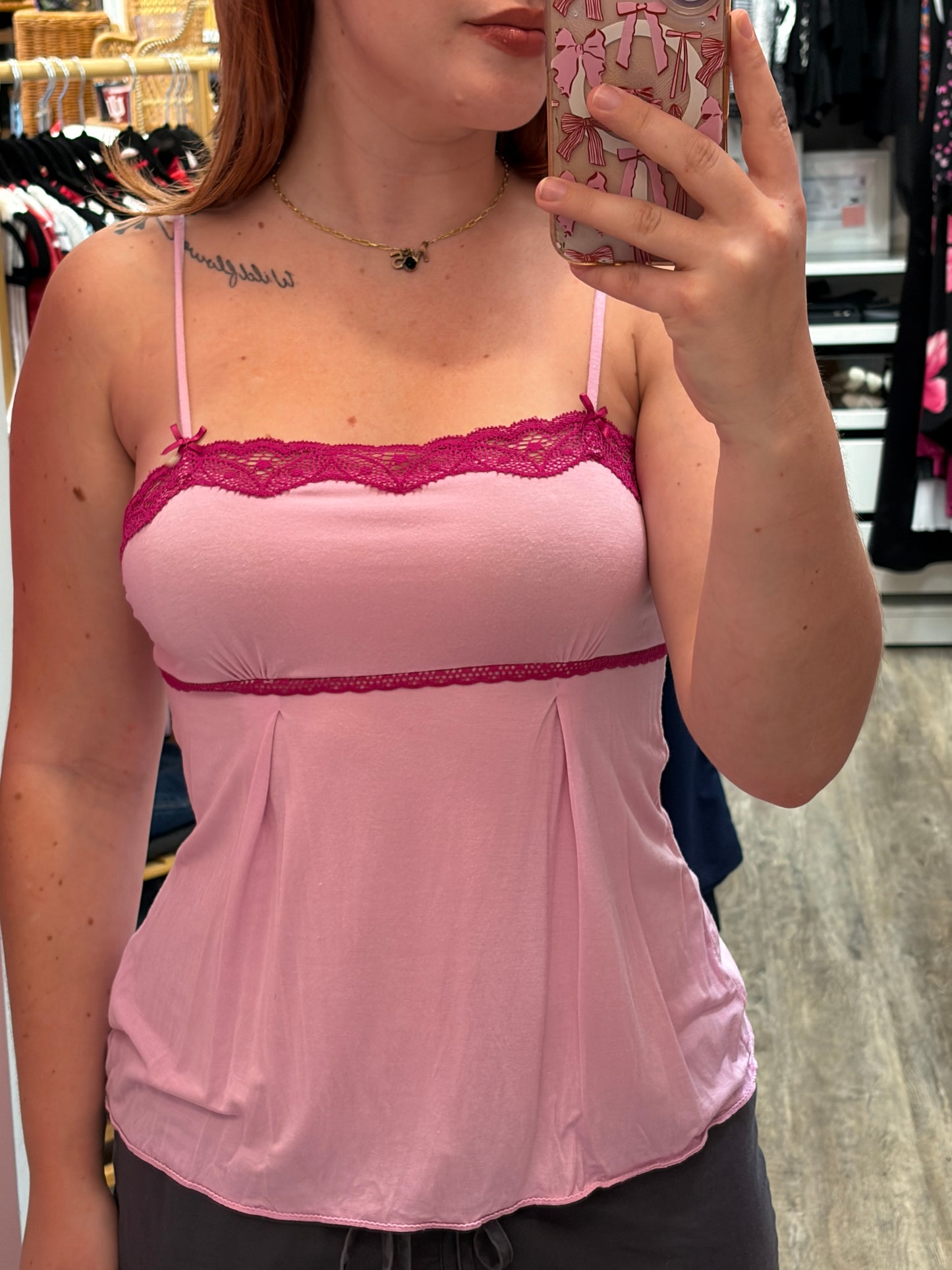 Victoria's Secret Vintage Y2K Soft Lace Trim Camisole - Size XS/S