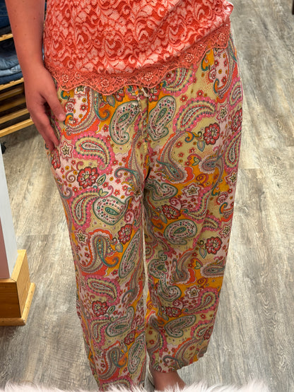 PJ Salvage Paisley Cotton Lounge Pants - M/L