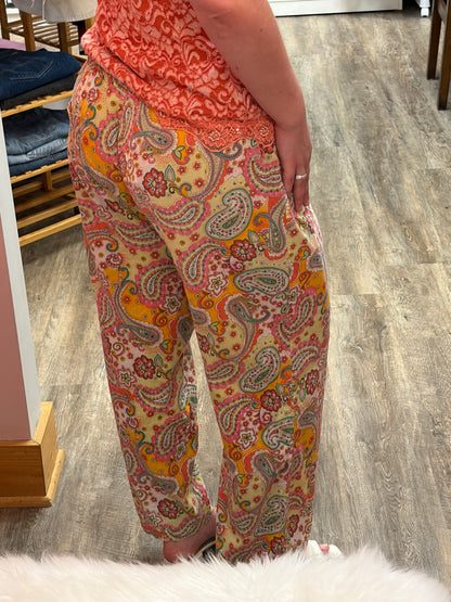 PJ Salvage Paisley Cotton Lounge Pants - M/L