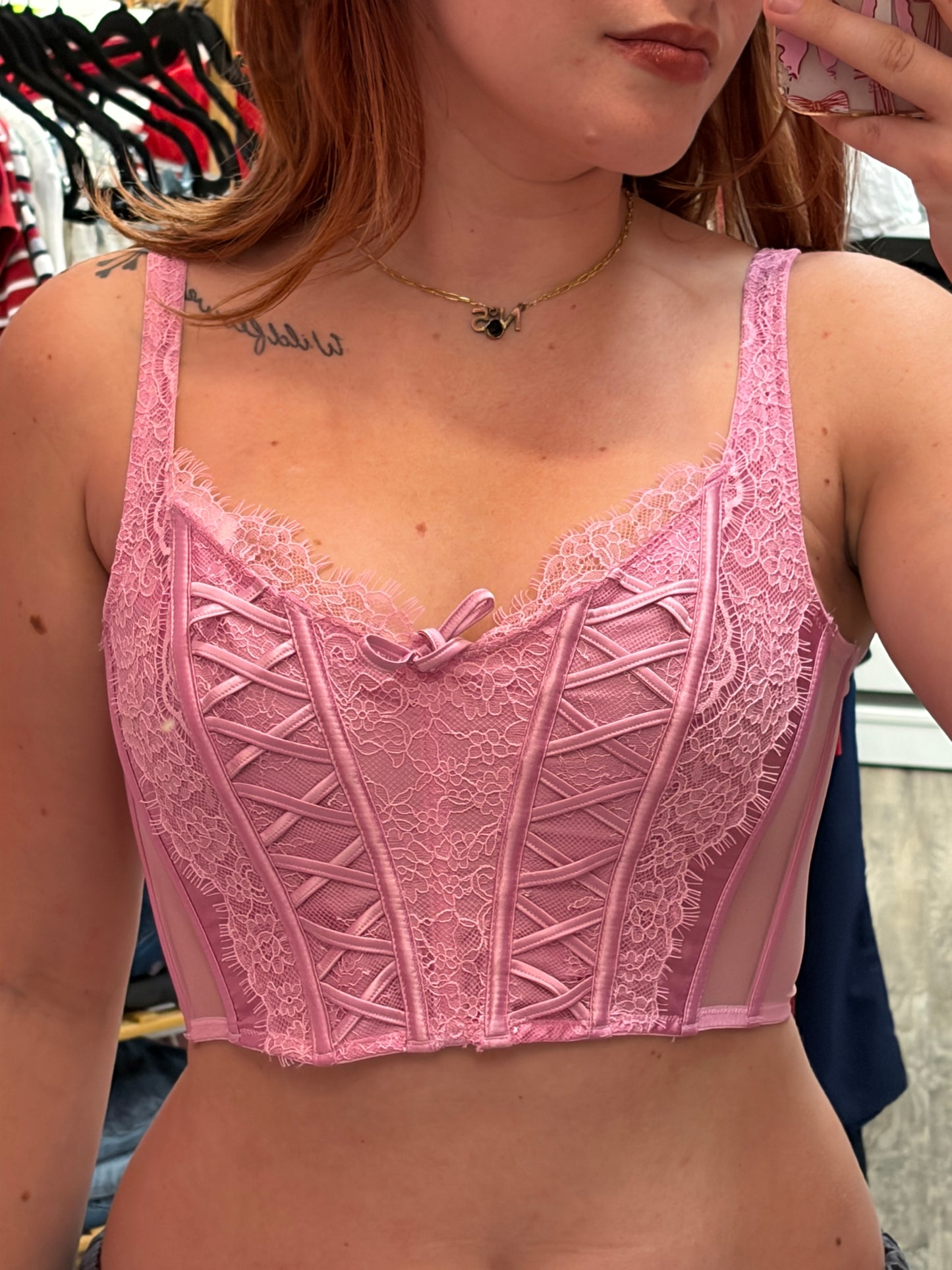 Victoria's Secret Classic Dream Angels Lace Corset/Bustier Top - New