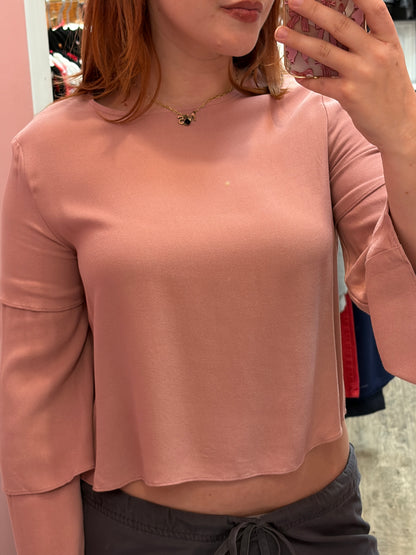 Pink Rayon Soft Flowy Blouse - New with Tags