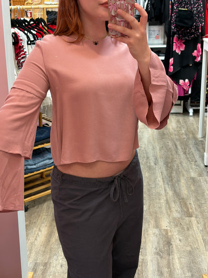 Pink Rayon Soft Flowy Blouse - New with Tags
