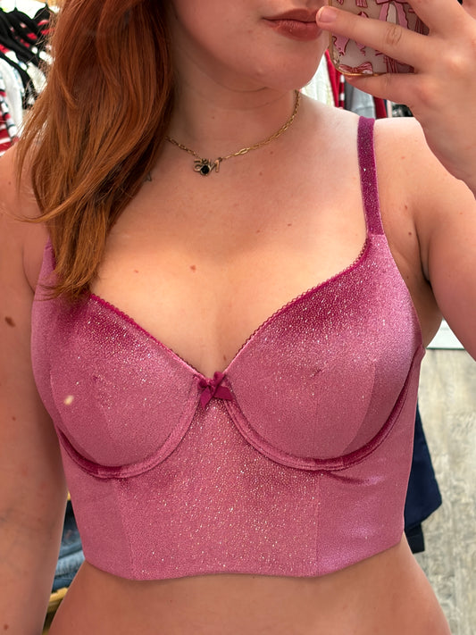 Victoria's Secret Shimmer Glitter Bustier Top - 34D, New!