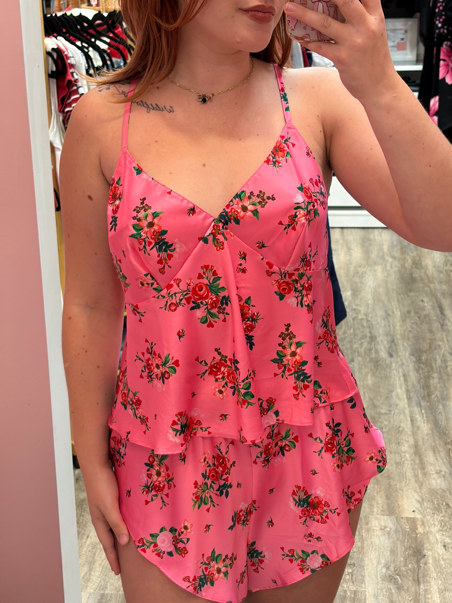Victoria's Secret 2 Pc Floral Lingerie Set - M/L