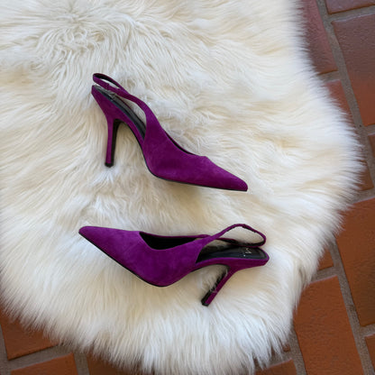 Marc Fisher Purple Suede Heels - Size 8.5