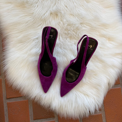 Marc Fisher Purple Suede Heels - Size 8.5