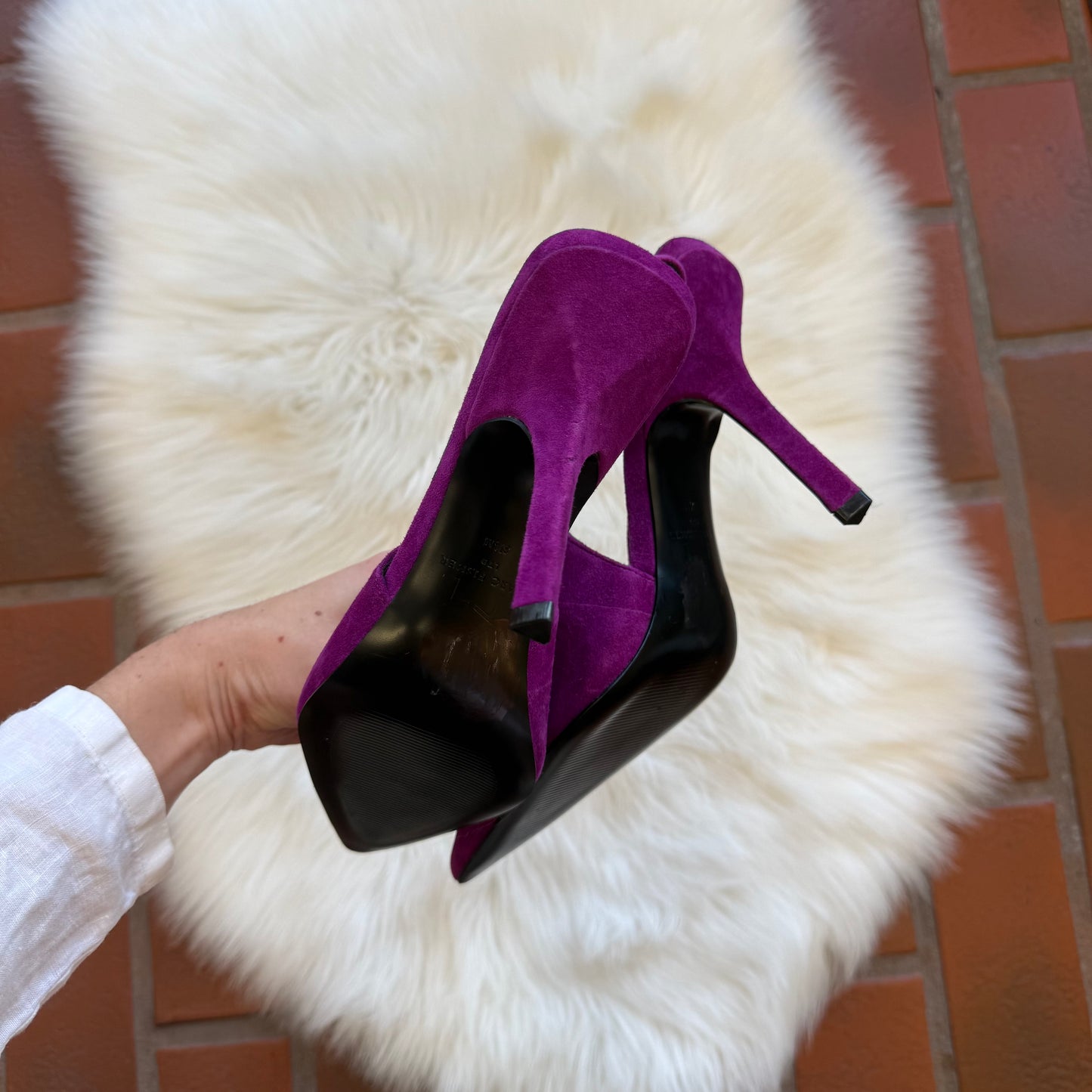 Marc Fisher Purple Suede Heels - Size 8.5