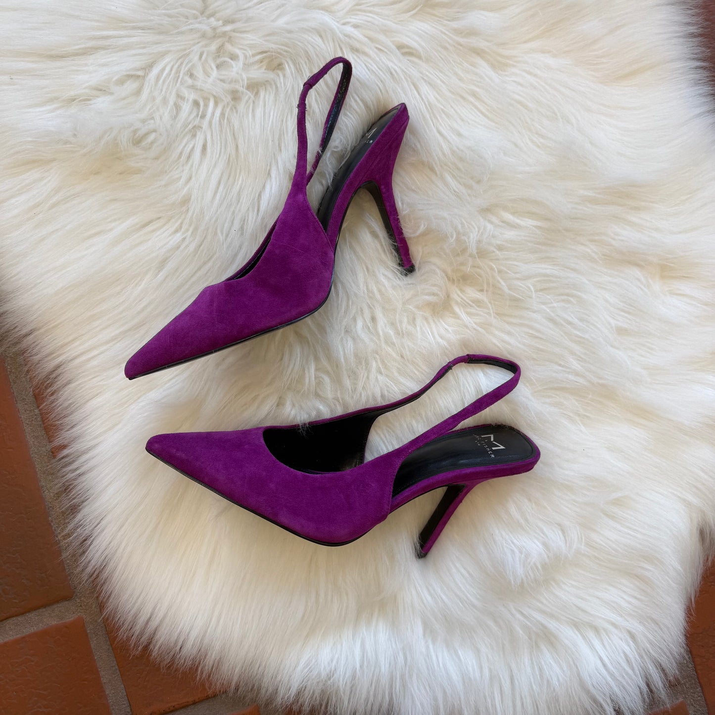 Marc Fisher Purple Suede Heels - Size 8.5