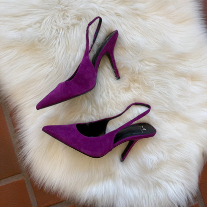 Marc Fisher Purple Suede Heels - Size 8.5