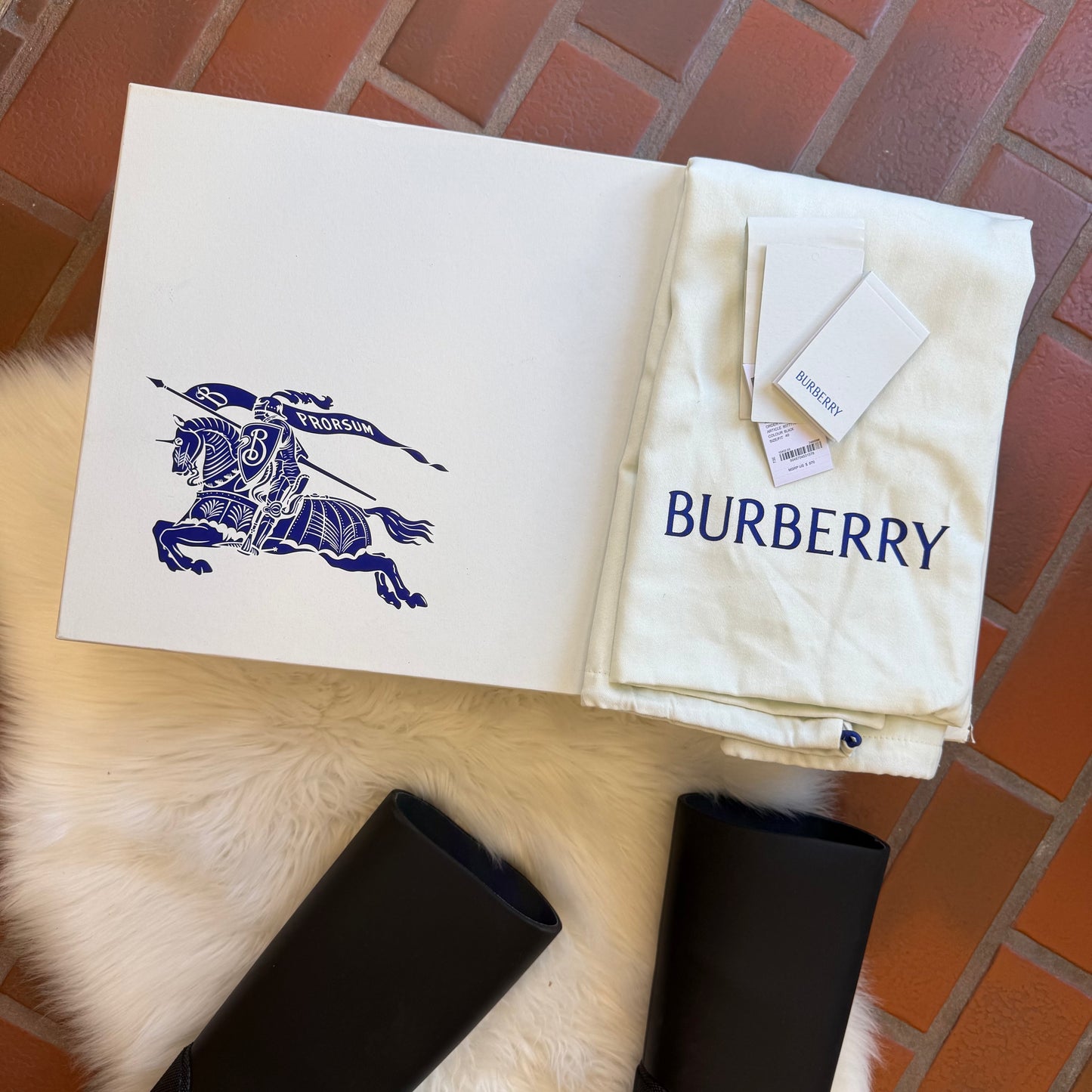 Burberry Authentic Brand New Rain Boots - size 9