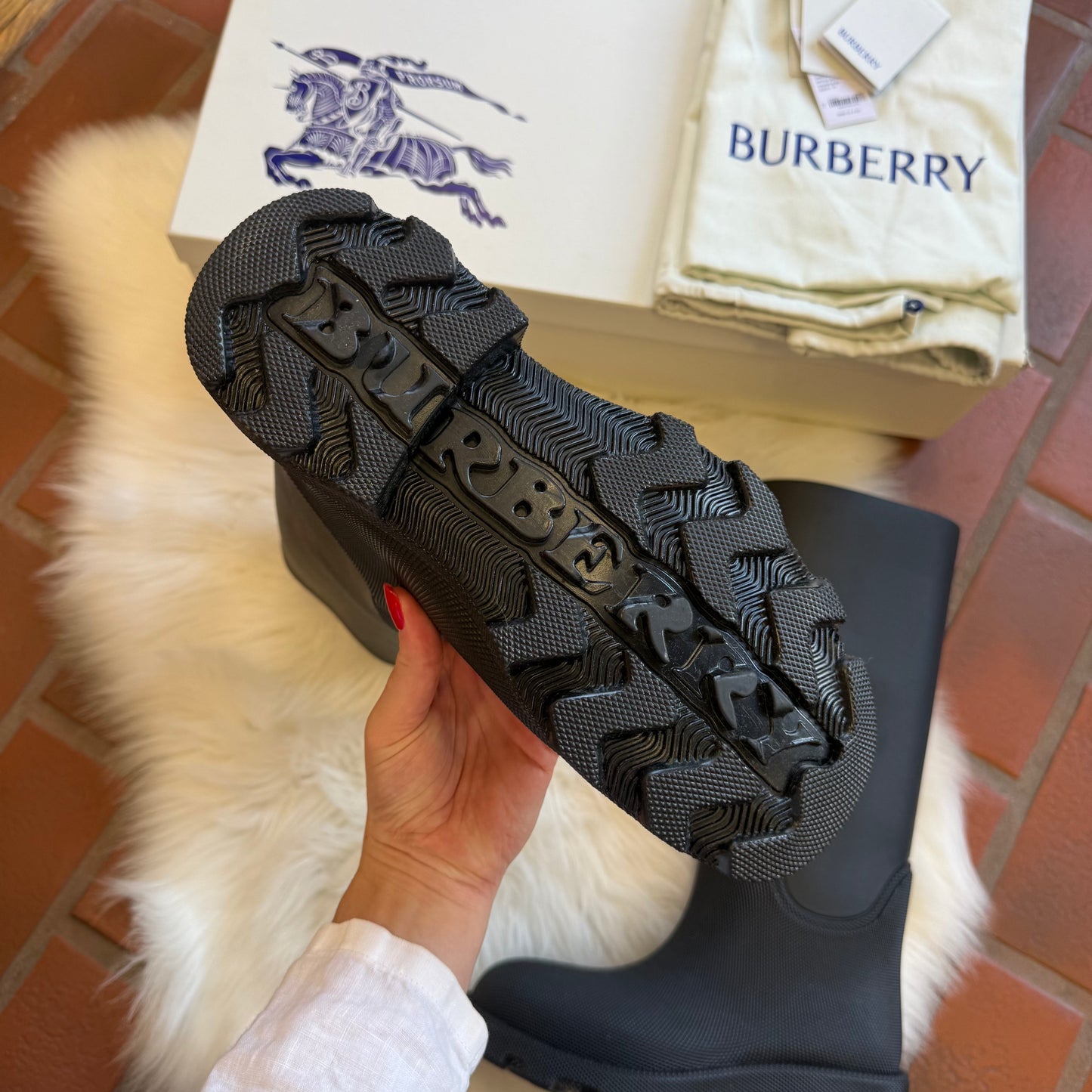 Burberry Authentic Brand New Rain Boots - size 9