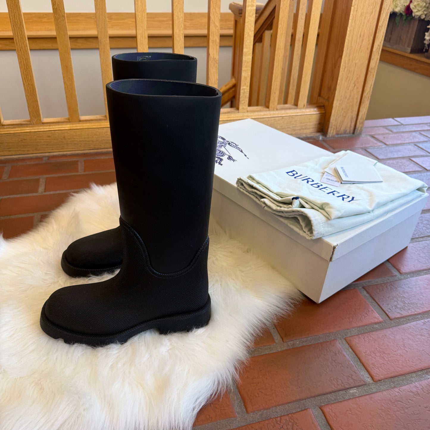 Burberry Authentic Brand New Rain Boots - size 9