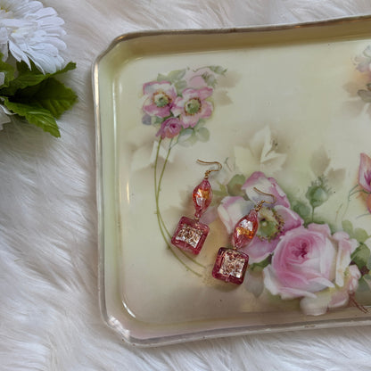 Handmade Glass Earrings, Gold Filled Hardware