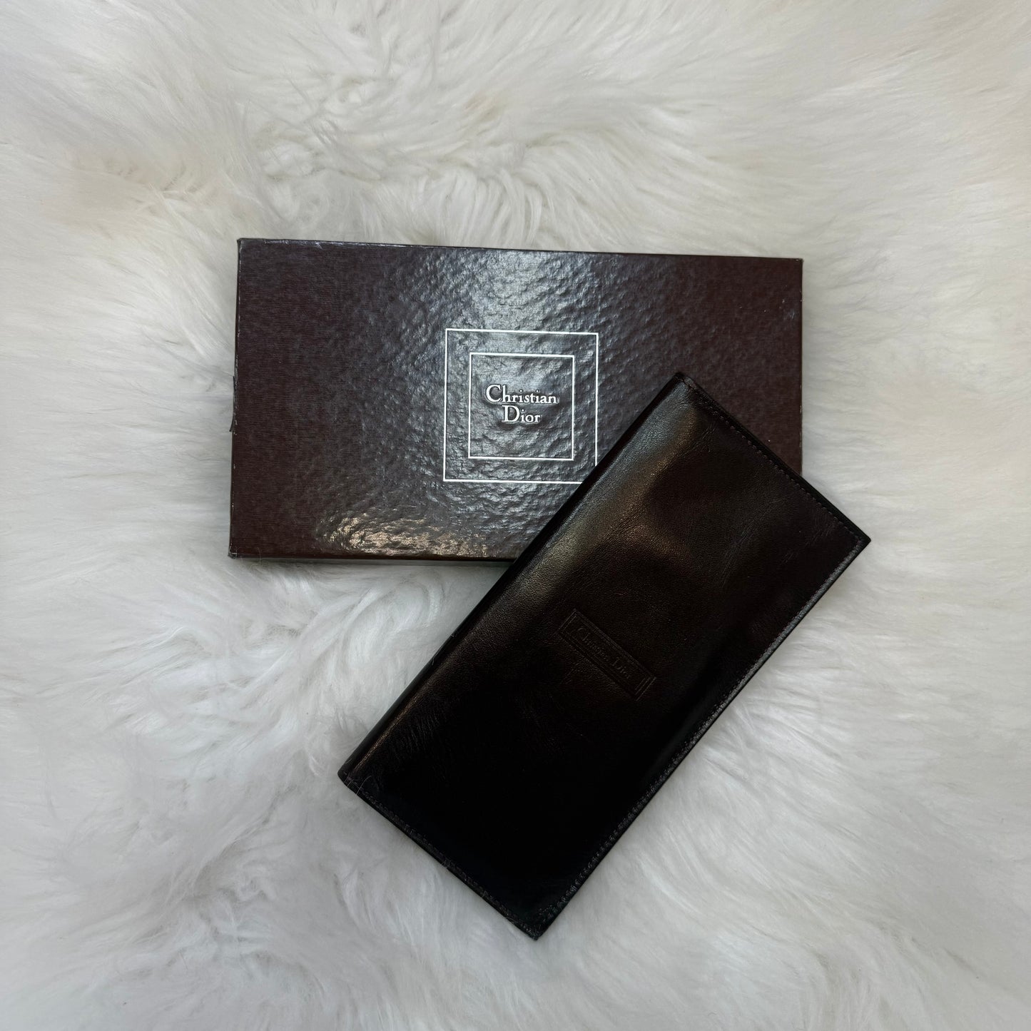 Christian Dior Vintage Authentic Leather Bifold Wallet - New