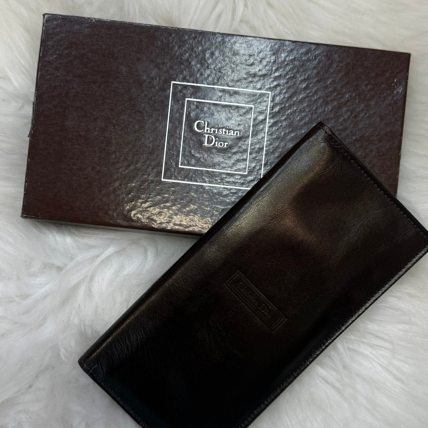 Christian Dior Vintage Authentic Leather Bifold Wallet - New