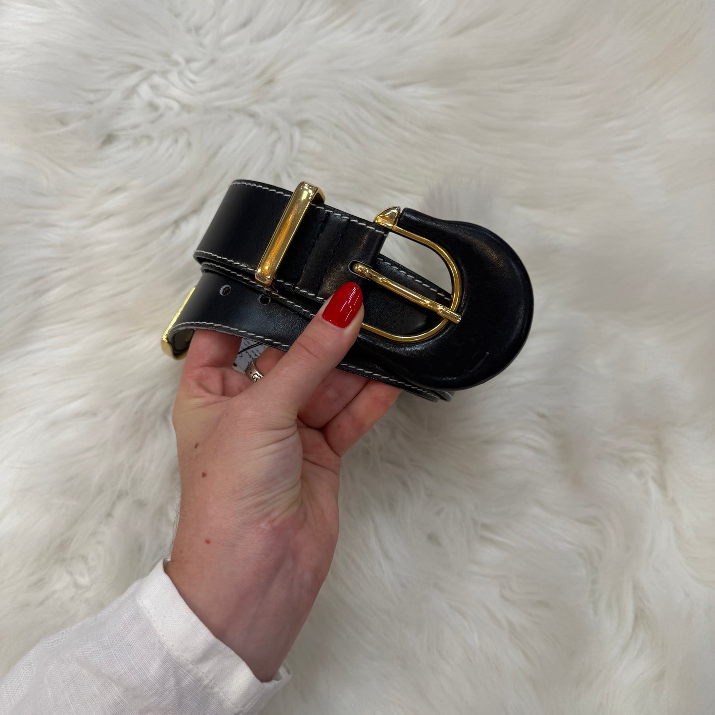 Escada Vintage Designer Leather Statement Belt