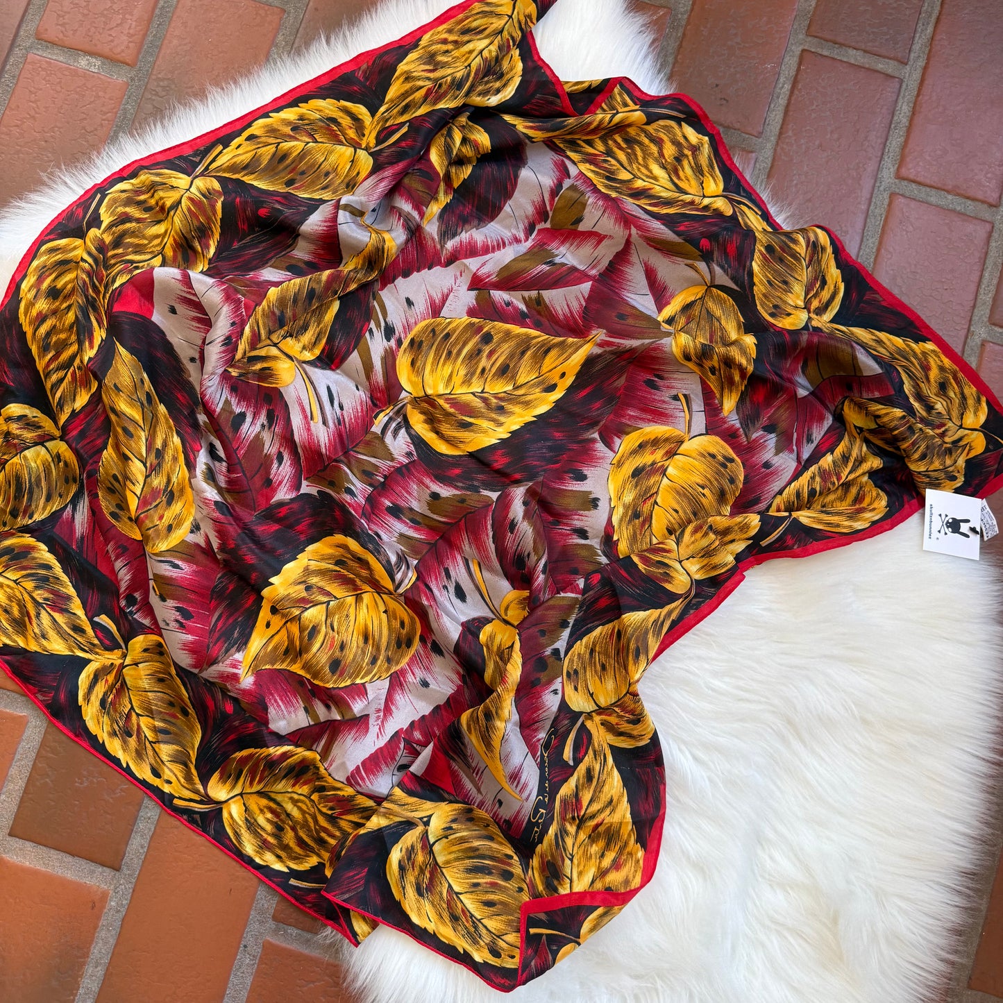 Oscar de la Renta Vintage Designer 100% Silk Oblong Scarf - New