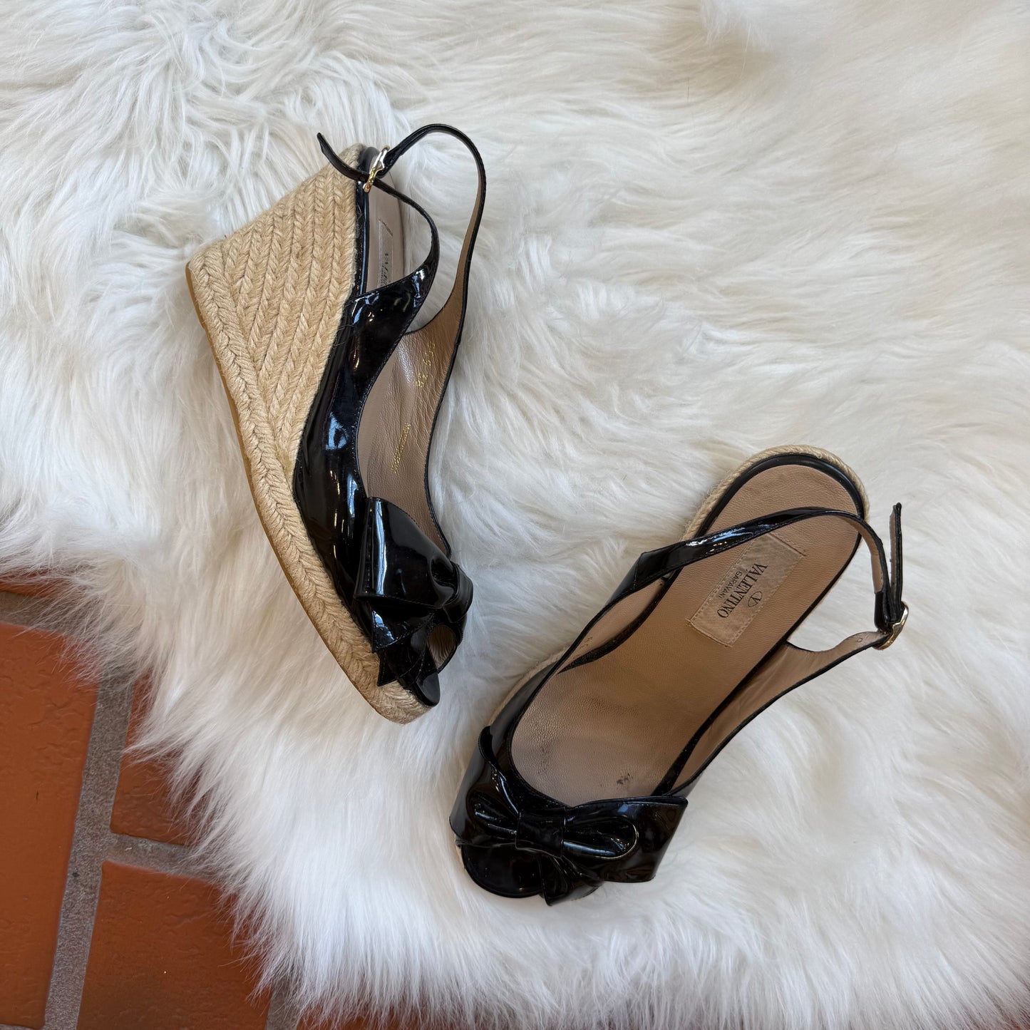 Valentino Garavani Authentic Bow Wedges - 7.5/8