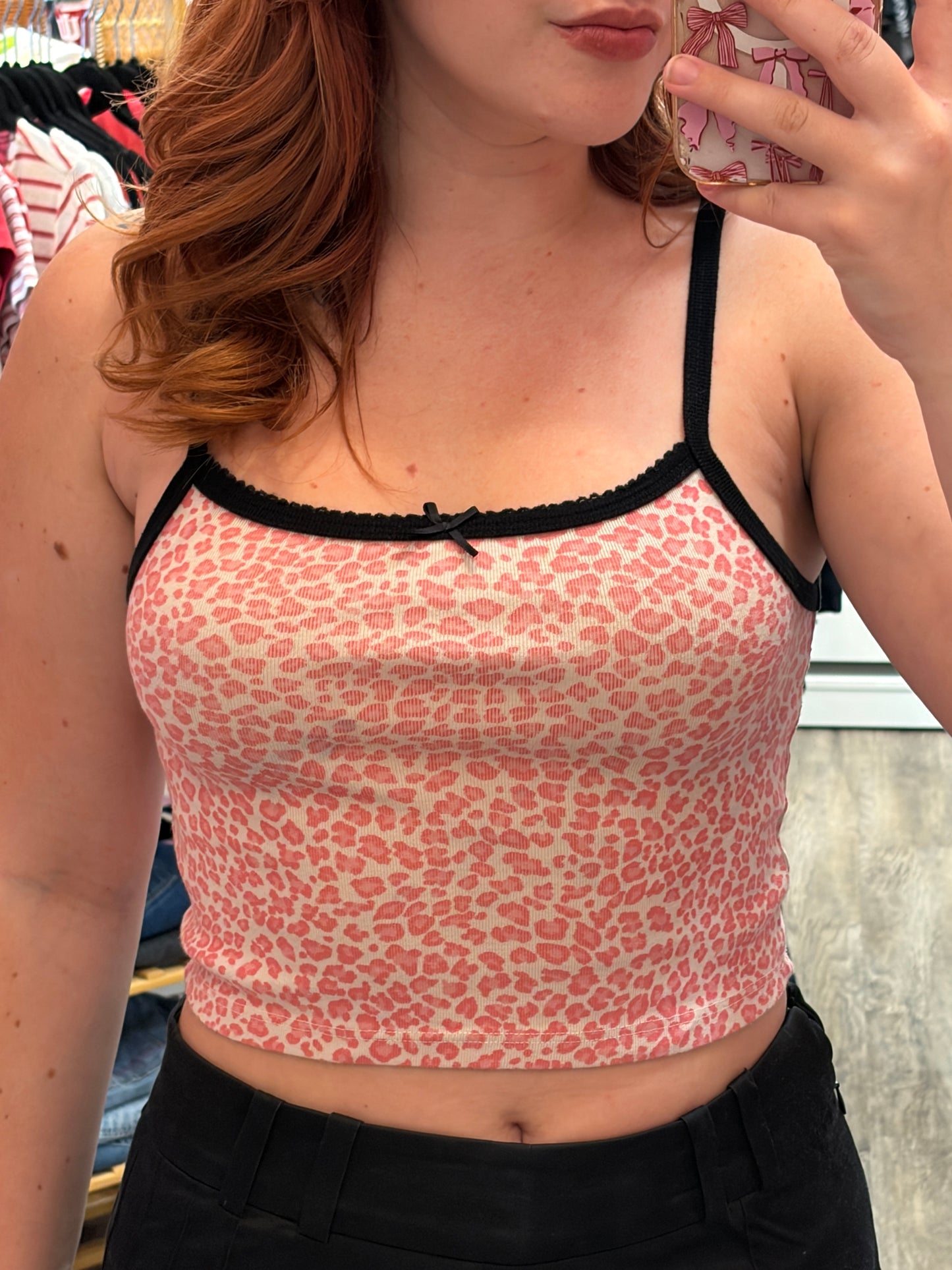 Brandy Melville Retired Pink Cheetah Tank