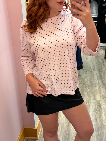 Pink Polka Dot 100% Cotton Top - L/XL/XXL