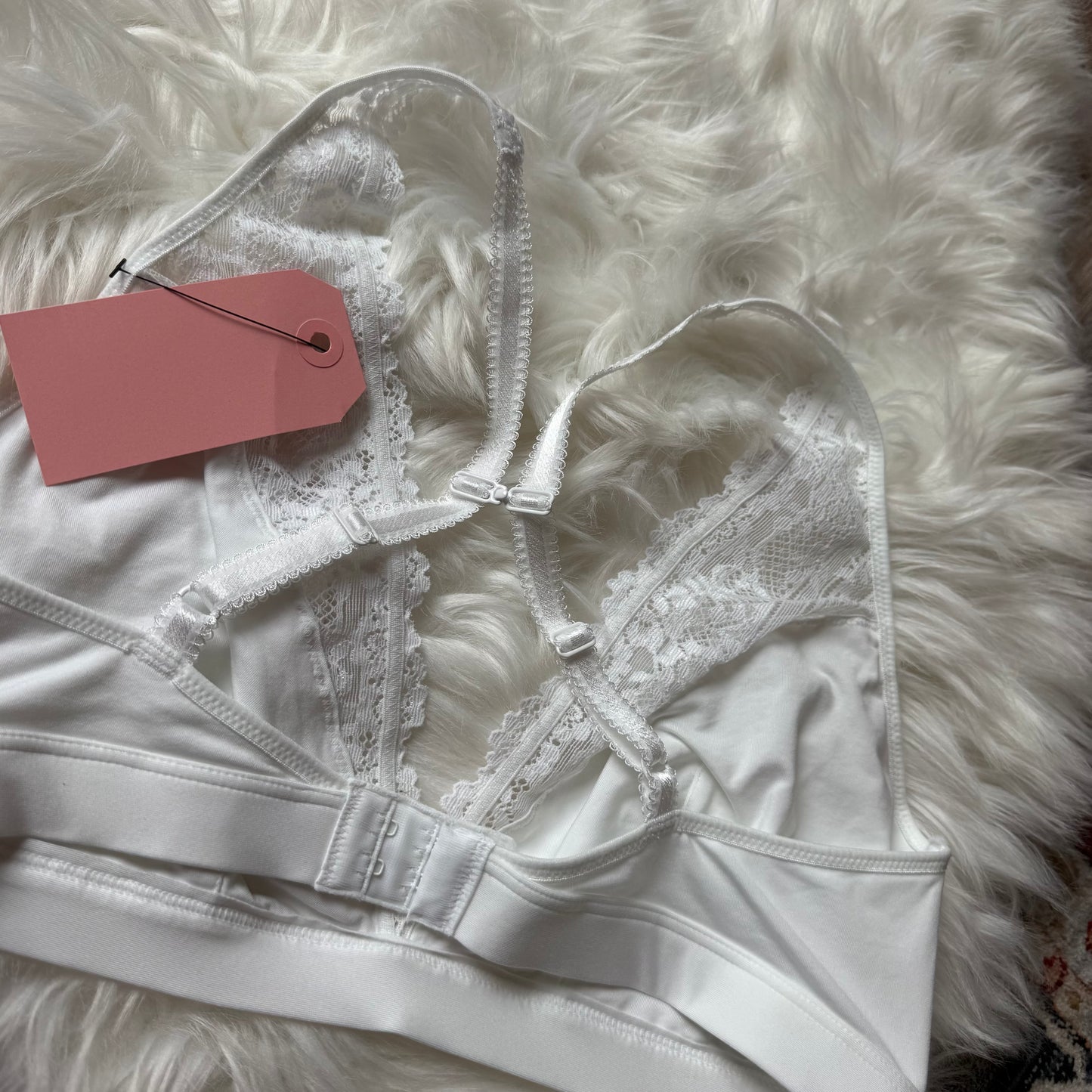 Wacoal Adjustable White Lace Bralette - Size 40