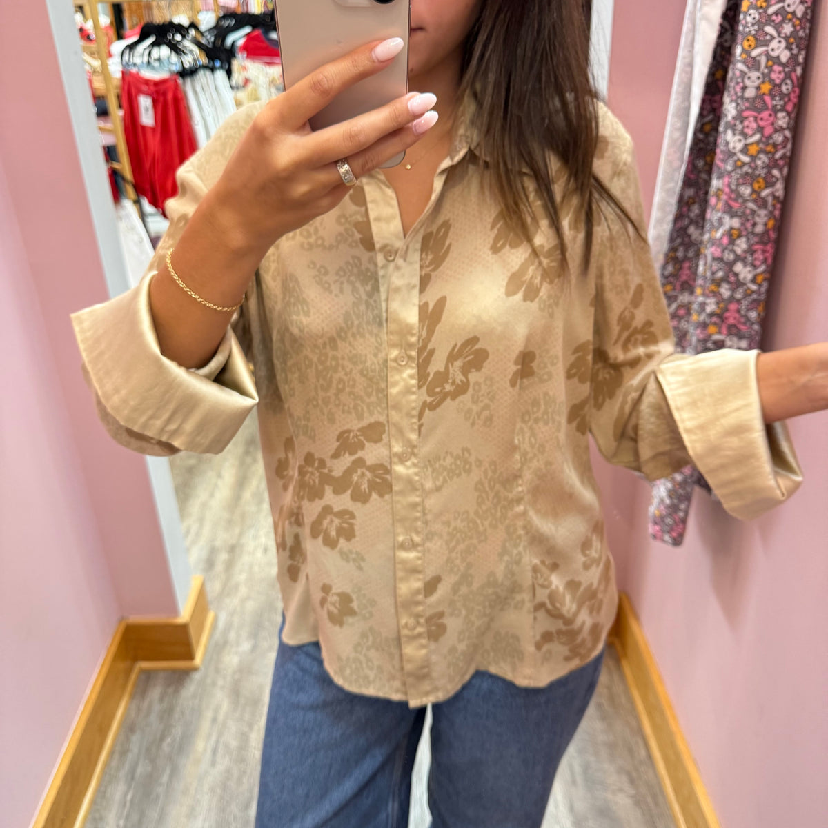 Vintage Jones New York 100% Silk Floral Blouse