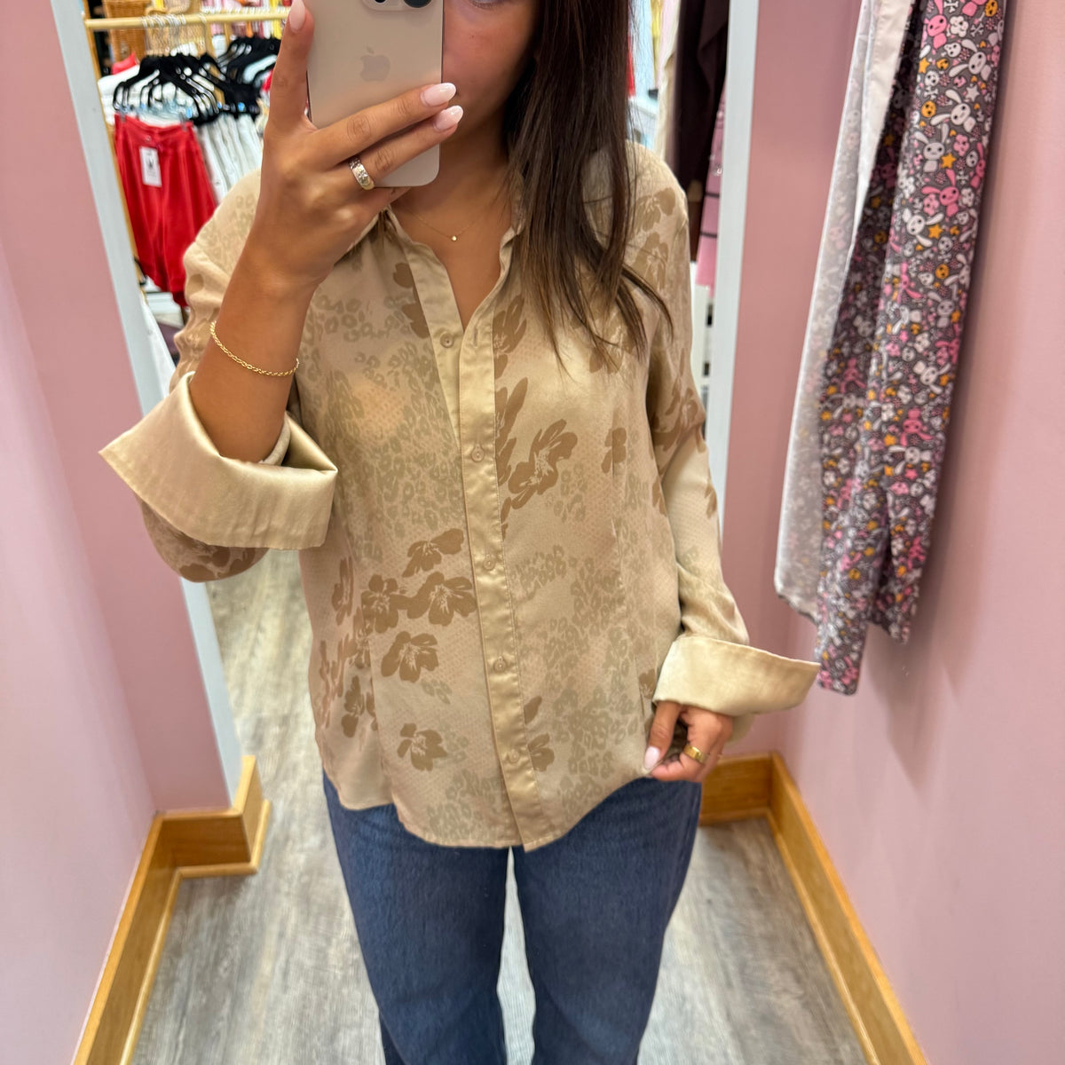 Vintage Jones New York 100% Silk Floral Blouse