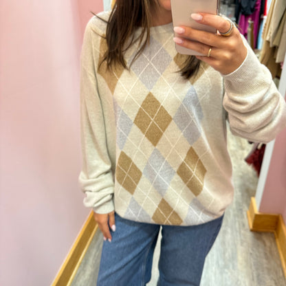 Vintage Dockers by Levi's Argyle Knit Pullover