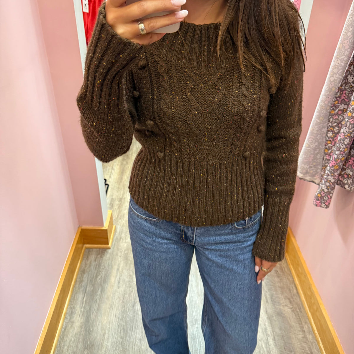 Vintage Off Shoulder Knit Sweater