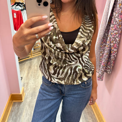 Vintage Cowl Neck Top