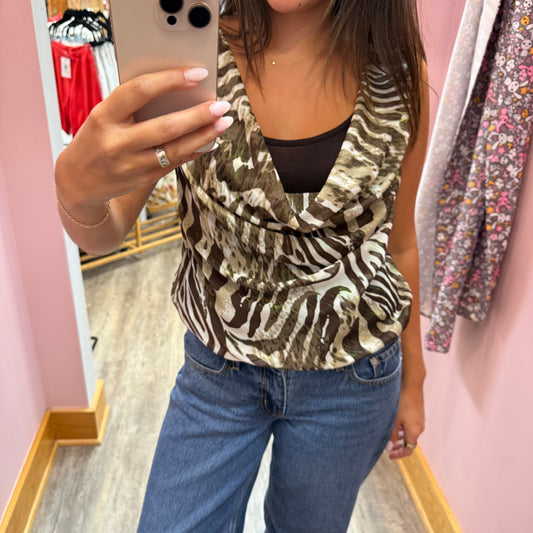 Vintage Cowl Neck Top
