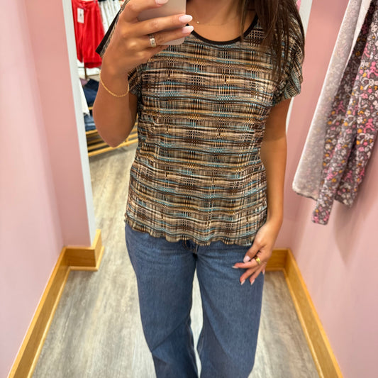 Vintage Patterned Slinky Top