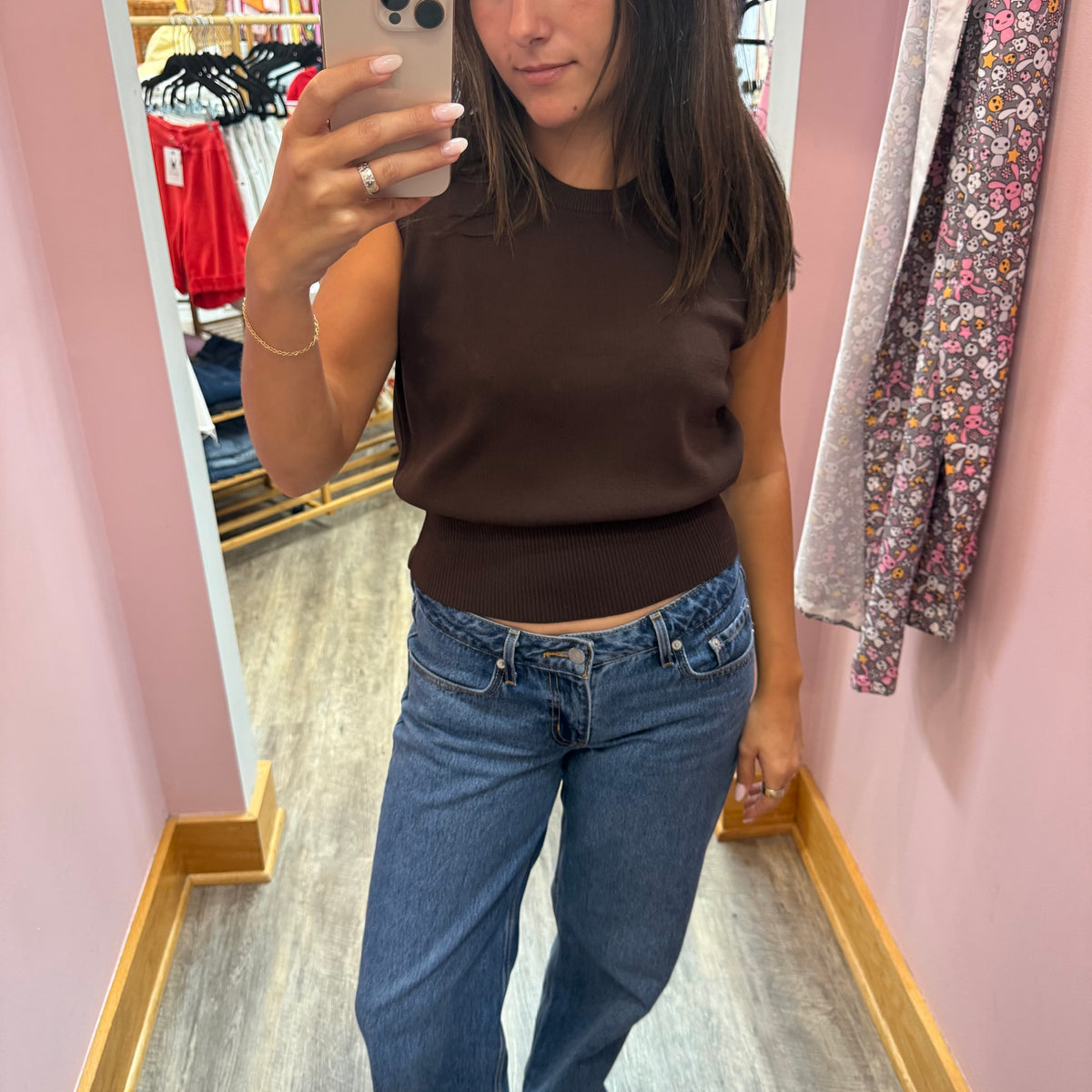 Vintage Joseph A Brown Knit Tank