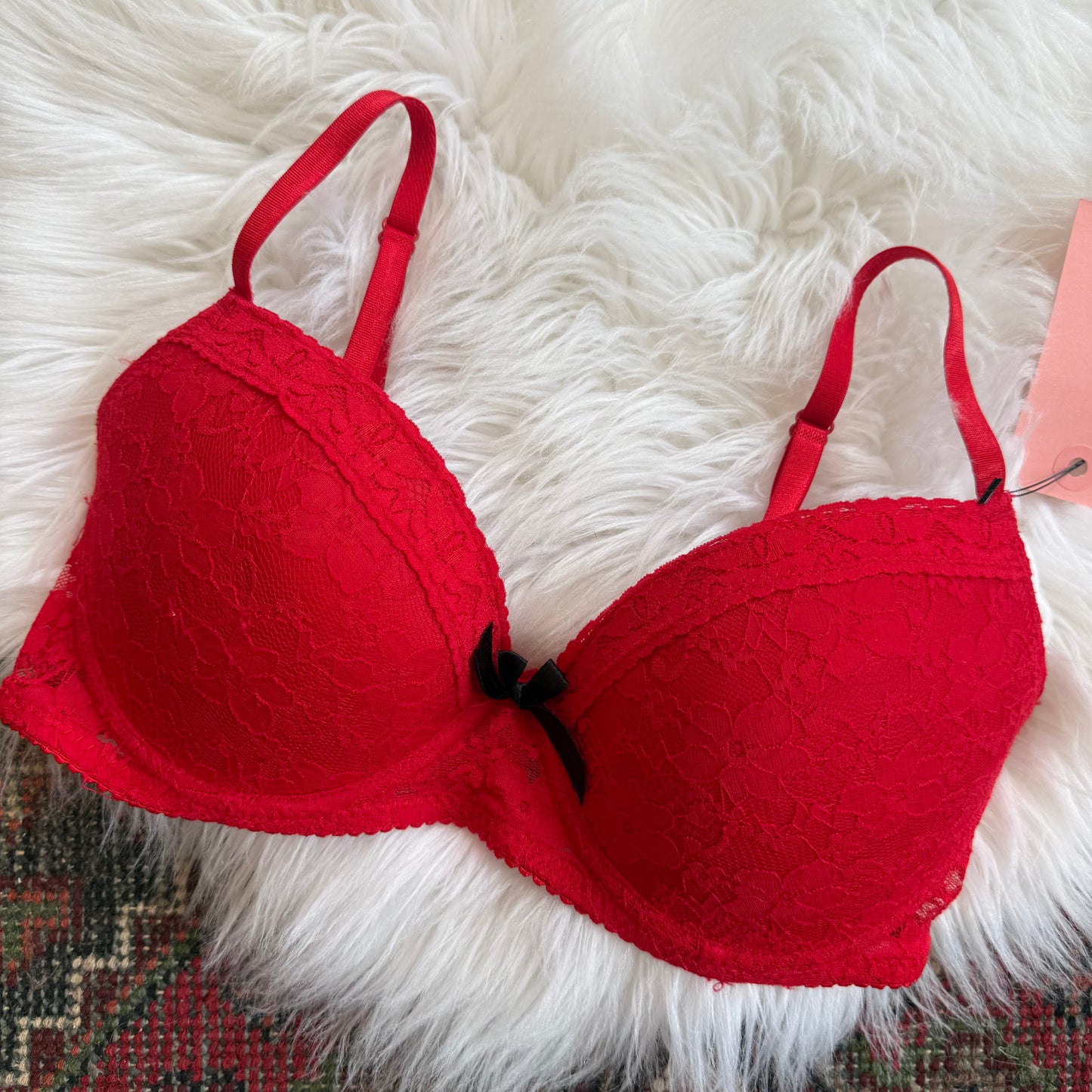 Vintage Y2K Red Bra - 34D