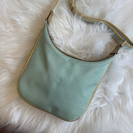 Authentic Gucci Vintage Pastel Blue Shimmer Mini Shoulder Bag