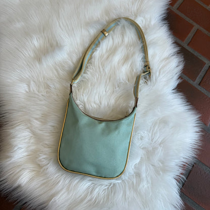 Authentic Gucci Vintage Pastel Blue Shimmer Mini Shoulder Bag