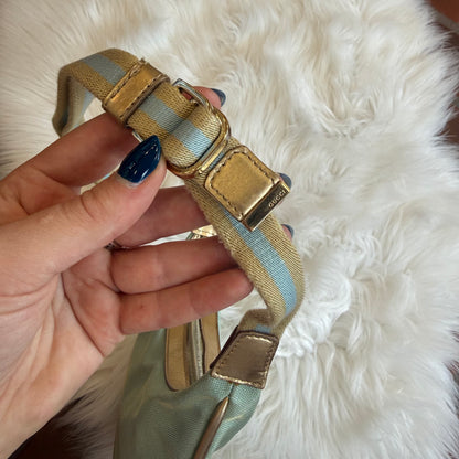 Authentic Gucci Vintage Pastel Blue Shimmer Mini Shoulder Bag