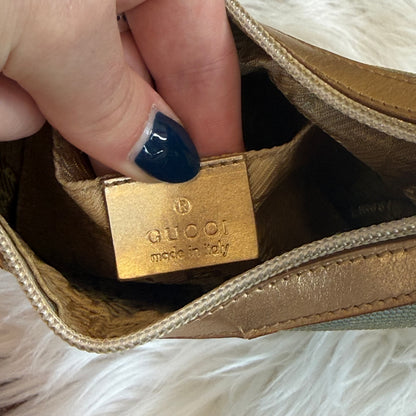 Authentic Gucci Vintage Pastel Blue Shimmer Mini Shoulder Bag