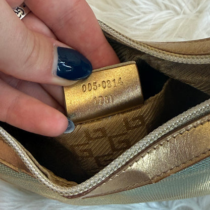 Authentic Gucci Vintage Pastel Blue Shimmer Mini Shoulder Bag