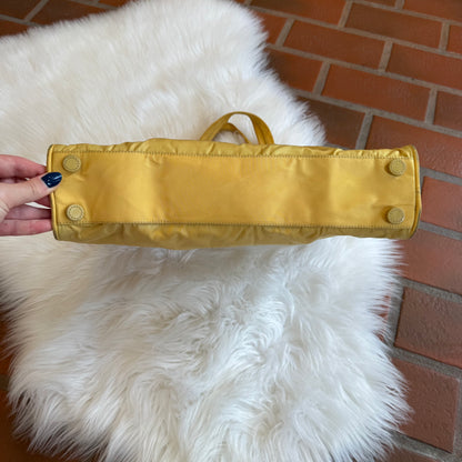 Authentic Prada Vintage Butter Yellow Tessuto Nylon Tote Bag