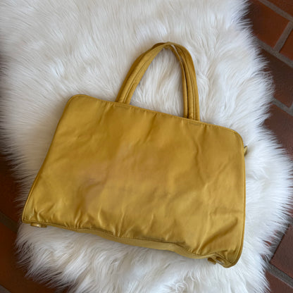 Authentic Prada Vintage Butter Yellow Tessuto Nylon Tote Bag