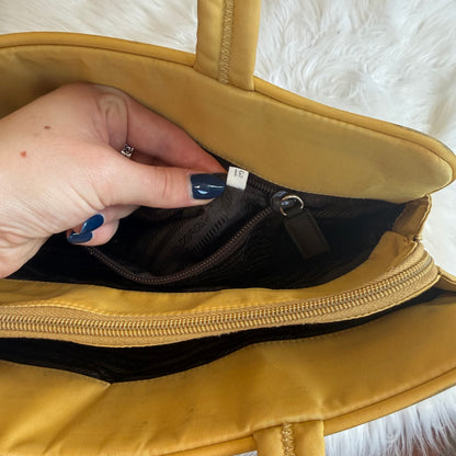 Authentic Prada Vintage Butter Yellow Tessuto Nylon Tote Bag