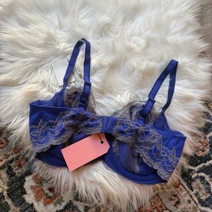 Wacoal Purple Satin & Lace Bra - 36DD