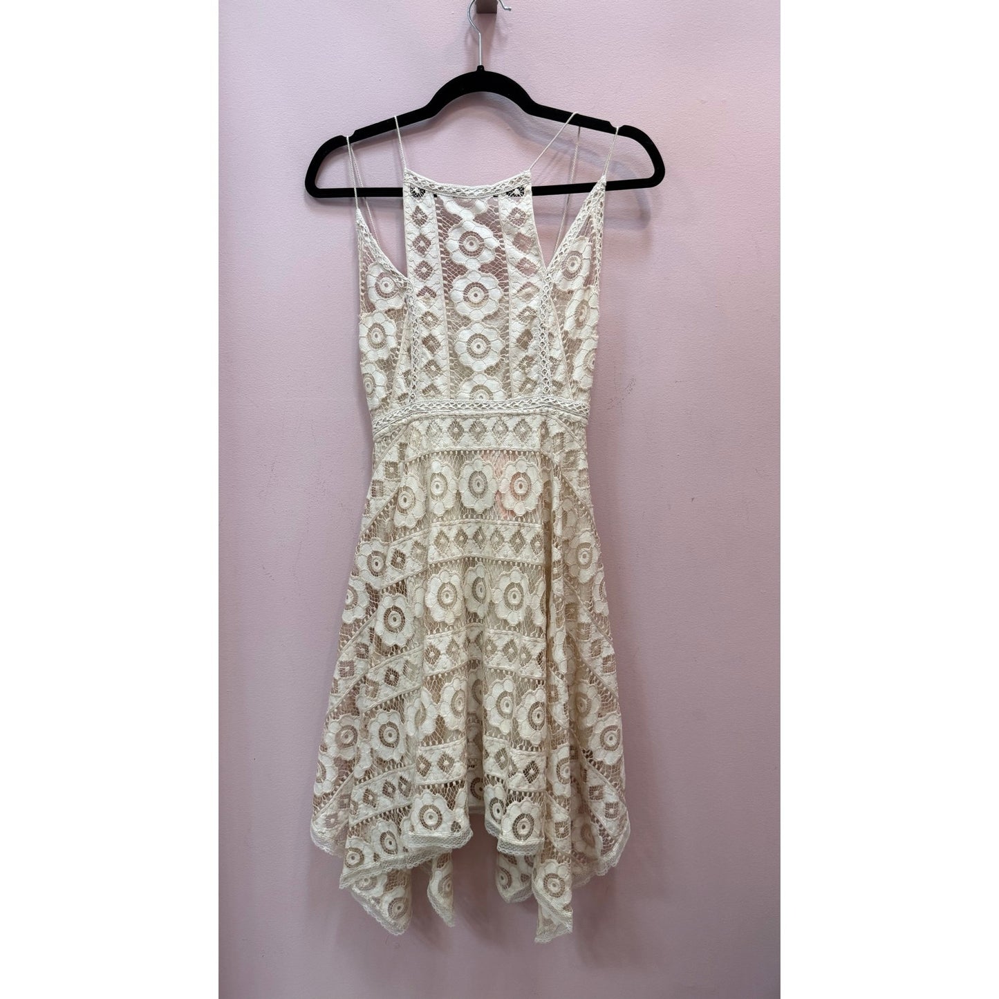 Free People White Lace "Just Like Honey" Dress - Tag Size 2