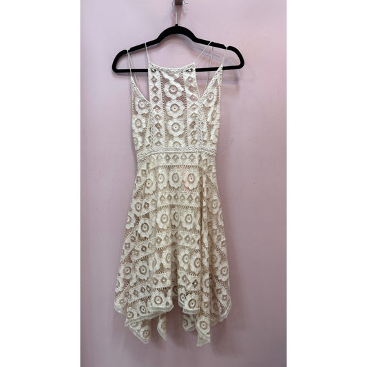 Free People White Lace "Just Like Honey" Dress - Tag Size 2