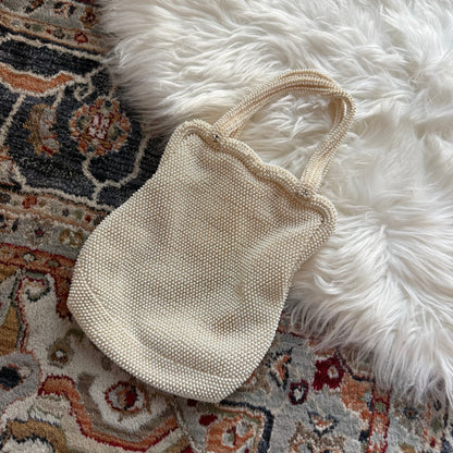Vintage White Beaded Evening Mini Bag