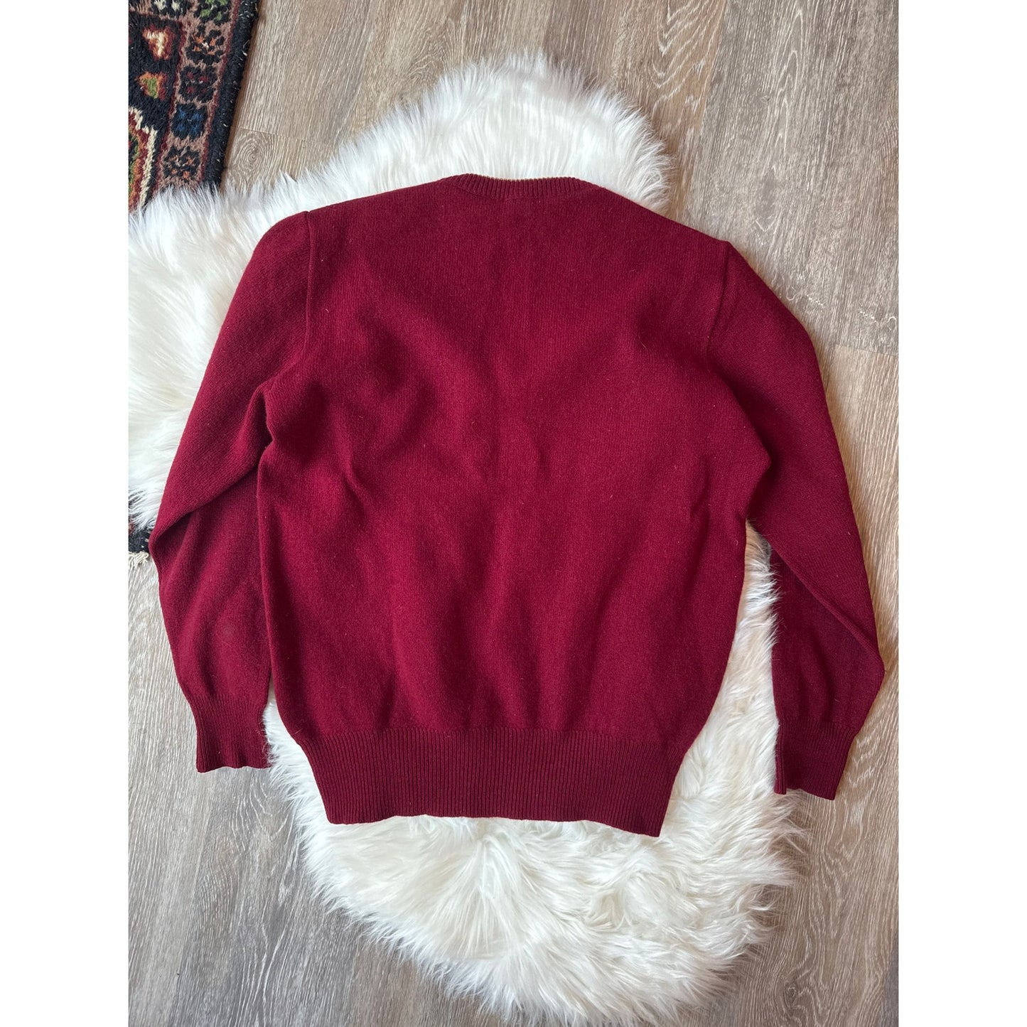 Vintage Pierre Cardin Paris V-Neck Sweater 100% Wool - Size M